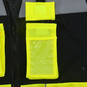 Gilets de sécurité réfléchissants imperméables pour hommes et femmes, classe 2 ANSI, EN ISO 20471 classe 2, haute visibilité, tissu en maille, poches, travail - Product Image 6