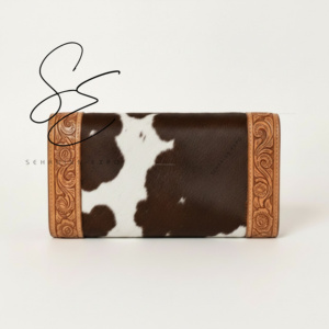 2026 Summer Vintage Hair On Tooled Leather <b>Clutch</b> Women Western Trending <b>Clutch</b> Wallet - Product Image 5