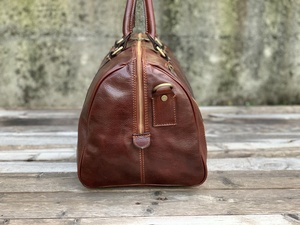 Sac de voyage week-end en cuir fait main avec logo personnalisé, vente en gros, sac de voyage en cuir souple de qualité supérieure, fabrication de premier choix - Product Image 5