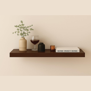 Étagère murale flottante en bois sculpté Smart Art pour salon, bibliothèque, décoration murale de cuisine, bois d'ingénierie, lot de 2 - Product Image 2