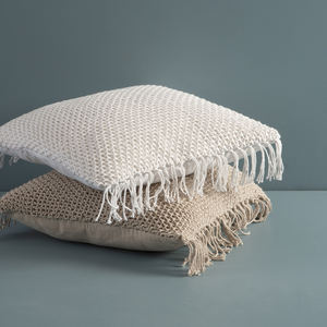 Handmade Macrame Fringe Knitting Cushion Cover Manufacture Cotton <b>Throw</b> <b>Pillow</b> Case for Living Room Home Decor Hotel Supplies - Product Image 4