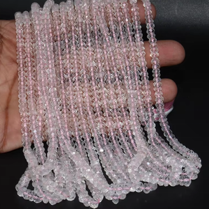 AAA + Natural morganita facetada Rondelle collar de Cuentas 4-6mm facetado morganita piedra preciosa - Product Image 1