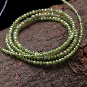 Cuentas Redondas de Diamante Verde Natural, 1.8-2.2mm, Corte Excelente Facetado, 15 Pulgadas, 12 Quilates, Sueltas para Joyería - Product Image 1