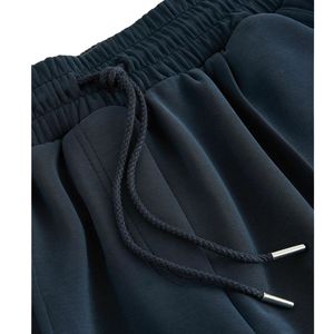 Shorts en coton à taille haute avec cordon de serrage pour femmes, couleur unie, confortables, décontractés, sportifs, à la mode, pour un usage quotidien - Product Image 4