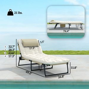 Moderne Sedie Pieghevoli in Metallo e Tessuto per Arredamento Esterno, Giardino, Parco, Patio, Hotel, Soggiorno, Campeggio, Sala da Pranzo, Tempo Libero, in Teslin - Product Image 3