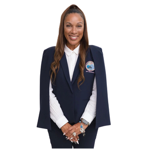 Blazer Cape Jack and Jill pour femme, bleu marine, veste de costume cintrée, tenue élégante et formelle, logo brodé, blazer de bureau élégant - Product Image 3