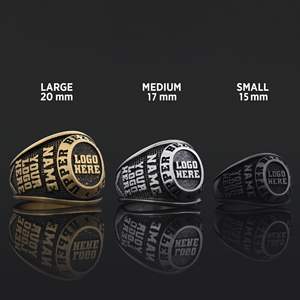 แหวนสั่งทำ BOJ รุ่น 017 สลักชื่อและโลโก้ตามต้องการ แหวนเงินแท้ 925 ชุบทอง ดีไซน์ทำมือ ราคาพิเศษ - Product Image 2