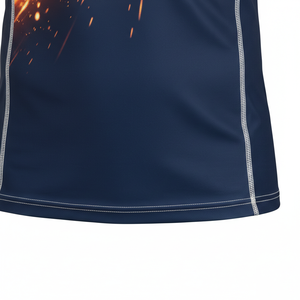 Maillot de compression à manches courtes personnalisé, sublimé, respirant, coutures durables, tissu premium, pour MMA, BJJ, surf et entraînement. - Product Image 6