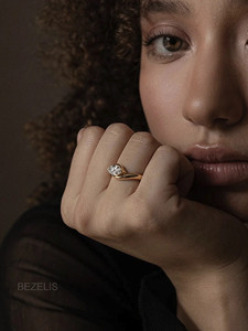 Anillo de diamantes cultivados en laboratorio con corte marquesa East West, diamantes cultivados en laboratorio, platino, marquesa horizontal, Gallery Breathtaking - Product Image 5