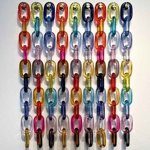Chaînes en résine artisanales uniques, décoration intérieure indienne, chaîne suspendue avec finition brillante, formes ovales, carrées et rondes disponibles - Product Image 1