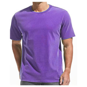 Camiseta de Hombre Vintage Lavada, Corte Regular, Cuello Redondo, Manga Corta, 100% Algodón Pesado, Estilo Urbano, Posición del Logotipo Frontal, 220g, OEM - Product Image 6