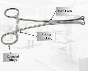 Pinzas Babcock de la Mejor Calidad para Sujetar Tejidos, Pinzas Intestinales Babcock, Instrumentos Quirúrgicos - Product Image 3