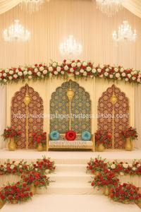 กรอบฉากหลังไม้สไตล์โมกุฎอิศมาลัย ลอนดอน ซื้อแผงไม้สีขาวแบบอาหรับ ผลิตตามสั่ง ขายส่ง ออกแบบเอง ทำด้วยมือ ผู้ผลิต - Product Image 3