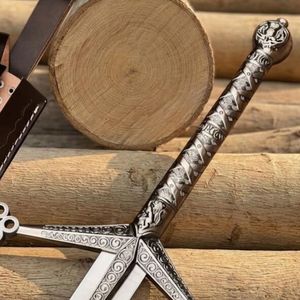 Espada de Guerrero Hecha a Mano, Réplica Medieval con Hoja de Acero Personalizada, Espada Decorativa para Coleccionistas, Exhibición y Reventa al por Mayor - Product Image 4