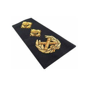 Red 3D Epaulets Armband Customizable High Frequency Embroidery Printing Canvas Fabric <b>Star</b> Garment Badges Button Classical Woven - Product Image 6