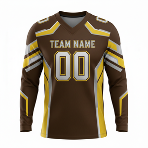 Custom Sublimated Breathable American Football Uniform Jersey Shorts Set Front Logo Position 100% Polyester Anti-Bacterial Quick - Product Image 3