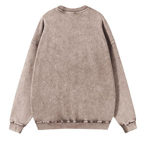 Sweat-shirt surdimensionné personnalisé de haute qualité, effet délavé à l'acide, 100% coton, grammage lourd, pour vêtements décontractés et streetwear, unisexe - Product Image 5