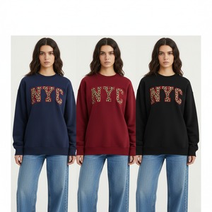 Sweat-shirt polaire surdimensionné pour femme, personnalisé, écologique, respirant, en coton éponge épais, avec logo imprimé numériquement sur le devant - Product Image 6