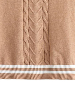 Elegante Chaleco de Punto a Rayas 100% Acrílico para Hombre, Corte Ajustado, Sin Mangas, Grueso para Invierno, Chaleco Suéter de Caballero - Product Image 6
