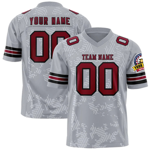 Maillot de football américain personnalisé BRG pour homme, col en V, manches courtes, impression sublimée, nom de l'équipe, n'importe quel nom, polyester respirant - Product Image 1