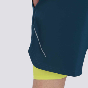 Pantalones cortos deportivos 2 en 1 para hombre, pantalones cortos de gimnasio de secado rápido con diseño de bolsillo con cremallera - Product Image 3