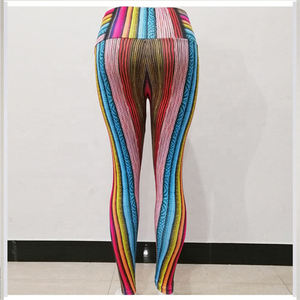 High Waist Tie Dye <b>Leggings</b> Full Length Stretch Knitted Sporty Women's Yoga Pants - Product Image 2