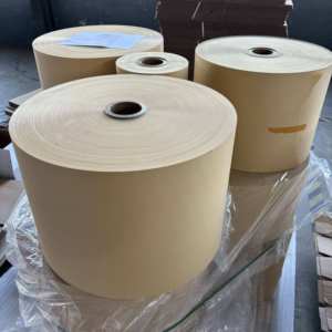กระดาษคราฟท์สีน้ำตาลเคลือบ PE กันไขมัน ขนาด 20 กรัม/ม. แบบม้วน สำหรับบรรจุภัณฑ์เนื้อสัตว์ บรรจุภัณฑ์อาหาร แบบม้วนหรือแบบแผ่น - Product Image 5