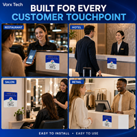 Carte de commentaires Google NFC Vorx Tech avec code QR, carte de commentaires PVC personnalisée à taper et à scanner pour les entreprises