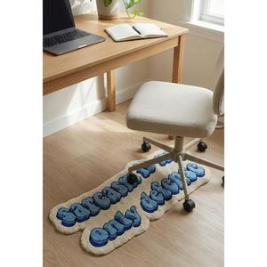 Tapis d'appoint modernes à poils moyens, 100 % laine tuftée à la main, antidérapants, à motifs géométriques, pour la décoration de chambre et de salon – Vente chaude - Product Image 2