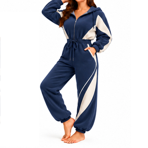 Combinaison en polaire pour femme, tenue confortable en une seule pièce pour l'hiver - Product Image 2