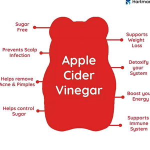 Gummies au vinaigre de cidre de pomme pour adultes Supplément de saveur naturelle enrichi en vitamines pour la digestion Detox Support Immunitaire Boost - Product Image 5