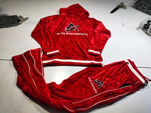 ARTIZ INTERNATIONAL <b>Men's</b> Streetwear <b>Tracksuit</b> <b>Velour</b> Velvet 100% Cotton Breathable Quick Dry Eco-Friendly Winter 2 in 1 Design - Product Image 5