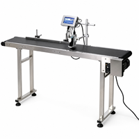 Transportador de Banda de PVC de Velocidad Ajustable al Mejor Precio para Codificación con Impresora de Inyección de Tinta y Transferencia de Productos CV-300-1500-P