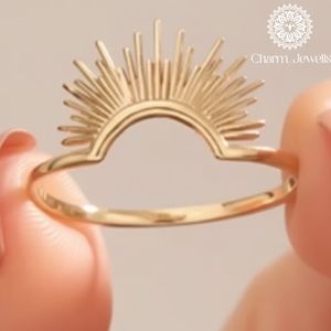 Anillo de Moissanita con Puntas Plateadas y Doradas Charm Jewells, Diseño Minimalista Unisex, Certificado IGI, para Uso Diario - Product Image 1