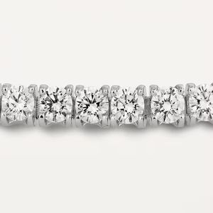 Bracelet tennis de luxe en forme de diamant pour hommes et femmes, serti de zircone cubique taille ronde, plaqué or blanc - Product Image 3