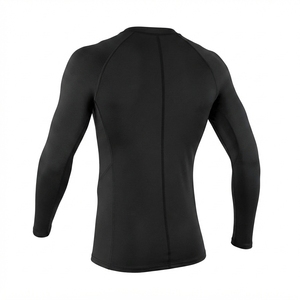 Good Price <b>Mens</b> Short Sleeve Compression <b>Swim</b> Shirt Plain Color Rash Guard <b>Men's</b> Full Sleeve <b>top</b> quality - Product Image 2