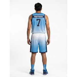Tenues d'équipe de basketball personnalisées pour hommes en polyester recyclé à séchage rapide, ensemble uniforme en maille AeroSwift dégradé, ensembles de maillots OEM - Product Image 2