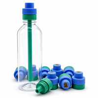 Kit de Bouteille d'Eau Parfumée Style Gourde en Gros avec Paille Aromatisée, Bouchon à Capsules de Saveur, Sans Sucre, pour Sport, Voyage, Cadeau, OEM
