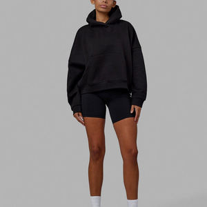 Survêtements personnalisés pour hommes et femmes, sweats à capuche épais 500 GSM 350 GSM en molleton polyester/coton brodé, et shorts amples - Product Image 2