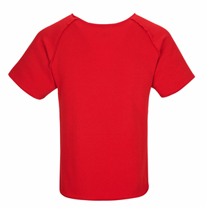 Men's Short Sleeve O-<b>Neck</b> Knitted Solid Color Casual Sporty Front Logo Anti-Wrinkle Quick Dry Regular Fit <b>Light</b> Blue T-Shirt - Product Image 5