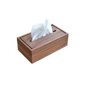 Wooden Tissue Box <b>Vintage</b> Design With Brass Clasp For Home Office Bathroom Decor Storage for <b>Desk</b> Items By Opening - Product Image 2