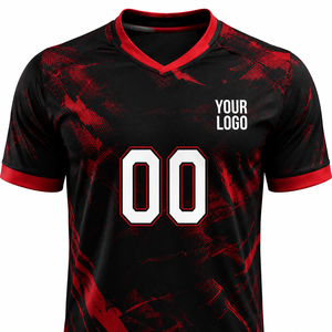 Conjunto de Camiseta y Pantalones Cortos de Fútbol Unisex Personalizados, Sublimados, Cuello en V, Secado Rápido, 100% Poliéster, Ajuste Atlético, Manga Corta, Ecológicos - Product Image 2