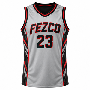 Maillots de basket-ball pour hommes personnalisés, design personnalisé, tissu respirant à séchage rapide, vente en gros RTS, vêtements de sport d'été, taille plus - Product Image 2