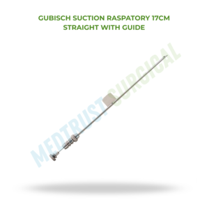 Raspateur à aspiration Gubisch 17 cm droit avec guide, instrument chirurgical pour rhinoplastie et chirurgie plastique - Product Image 2