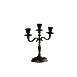 Los candelabros de Metal más exigentes, candelabro recubierto de polvo negro de 5 brazos para bodas, eventos, fiestas, accesorios de decoración, suministros - Product Image 4