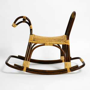 Children riding toys rattan rocking horse <b>top</b> rated kids toy sustainable cane animal rocker - Product Image 5
