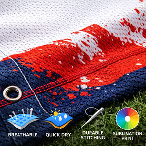 ชุดยูนิฟอร์มทีมเบสบอลแบบกำหนดเองสำหรับโรงเรียน แขนสั้น แห้งเร็ว ระบายอากาศได้ดี ผ้าโพลีเอสเตอร์ 100% ปักชื่อและหมายเลขผู้เล่น - Product Image 3