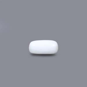 Natural White Coral Oval Cabochon Loose Gemstone 3.95 Carat Certified Wholesale - Product Image 3