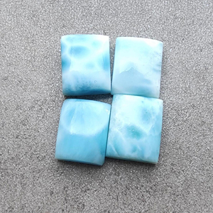 Cabujón Rectangular de Larimar, Gema Calibrada, Piedra Natural Azul Cielo para Joyería - Product Image 6