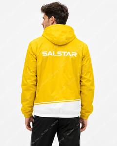 Conjunto de Chaqueta Deportiva Personalizada para Hombre en Amarillo y Blanco, Ligera, con Capucha, para Correr, Entrenamiento, Sublimación, OEM - Product Image 2